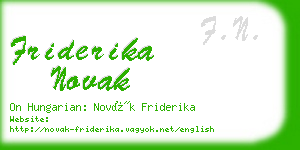 friderika novak business card